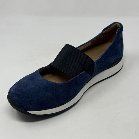 Vionic Cadee Loafers Womens 10 W Wide Blue Suede Mary Jane Slip On Shoes - Picture 7 of 16